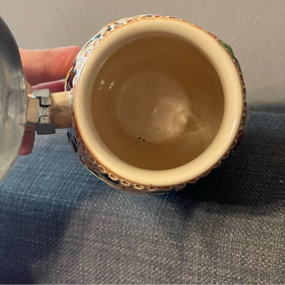 Vintage Gerz DBGM Lidded West German Beer Stein Frohbeim Bierseidel 6" - Picture 8 of 9